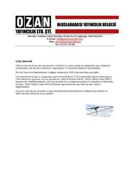 Uluslararası Yayıncılık Belgesi